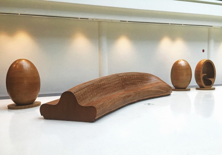 d3 curved wood furniture